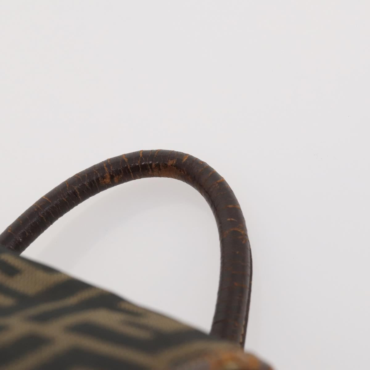 FENDI Zucca Canvas Backpack Brown Black Auth am11755