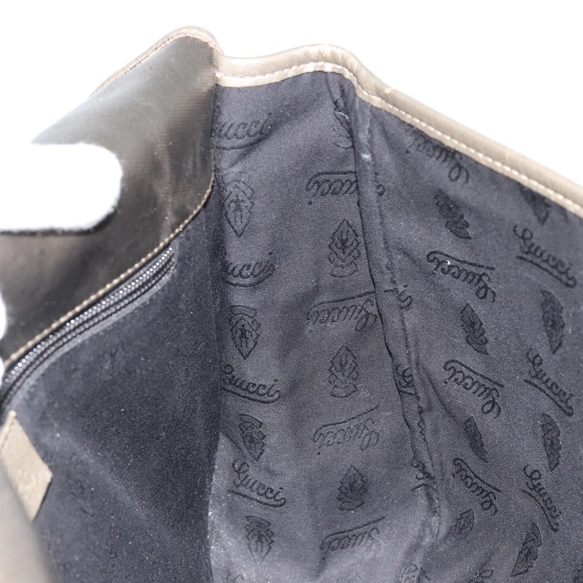 GUCCI GG Implementation Shoulder Bag PVC Gray Silver 201447 Auth am11773A