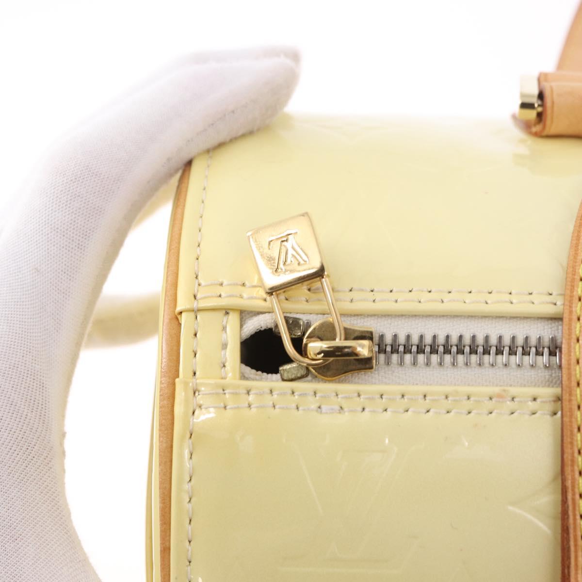 LOUIS VUITTON Monogram Vernis Bedford Hand Bag Perle M91006 LV Auth am11790V