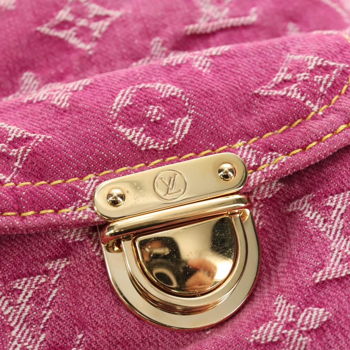 LOUIS VUITTON Monogram Denim Buggy GM Shoulder Bag Pink M95210 Auth am11791SAV