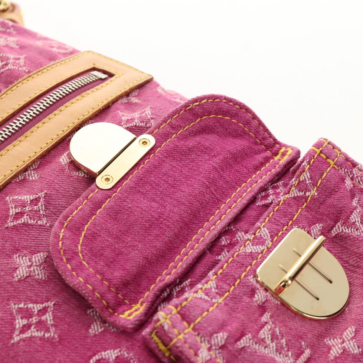 LOUIS VUITTON Monogram Denim Buggy GM Shoulder Bag Pink M95210 Auth am11791SAV