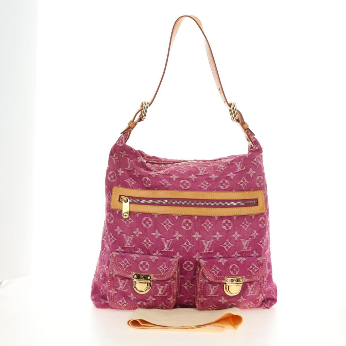LOUIS VUITTON Monogram Denim Buggy GM Shoulder Bag Pink M95210 Auth am11791SAV