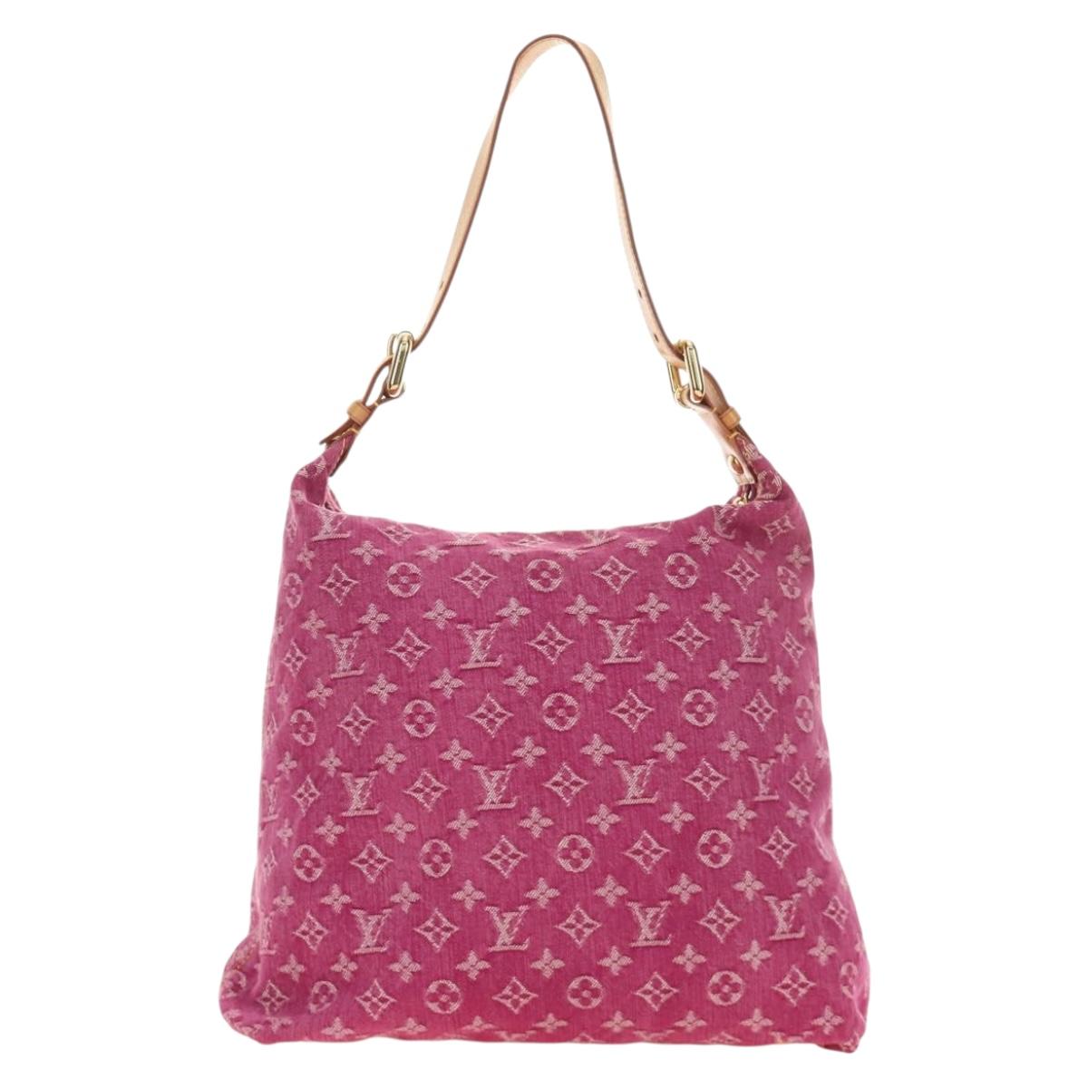 LOUIS VUITTON Monogram Denim Buggy GM Shoulder Bag Pink M95210 Auth am11791SAV