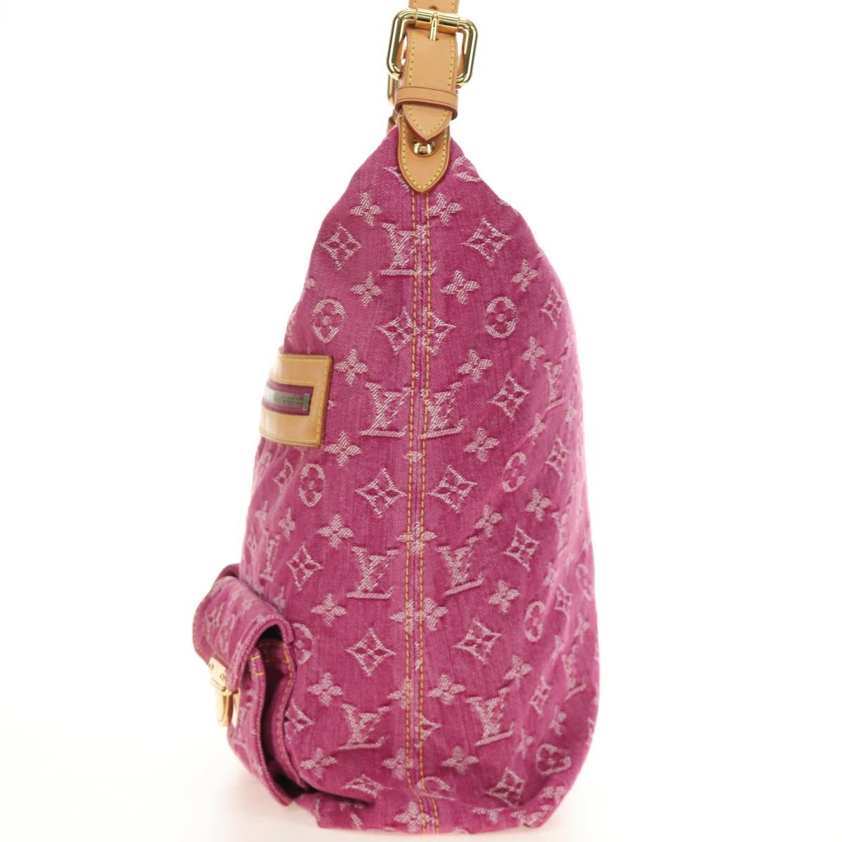 LOUIS VUITTON Monogram Denim Buggy GM Shoulder Bag Pink M95210 Auth am11791SAV