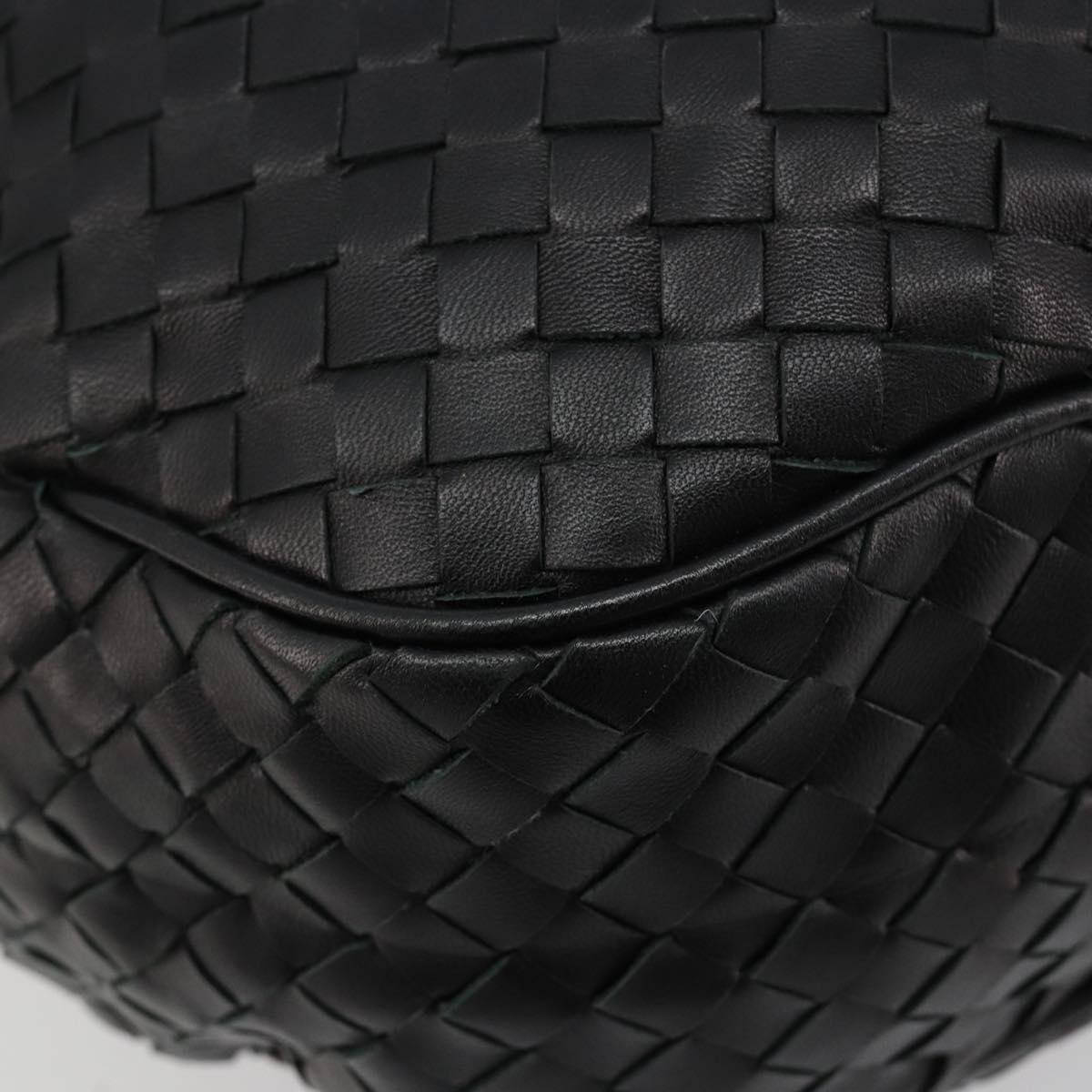 BOTTEGAVENETA INTRECCIATO Shoulder Bag Leather Black 174741 Auth am11794SM