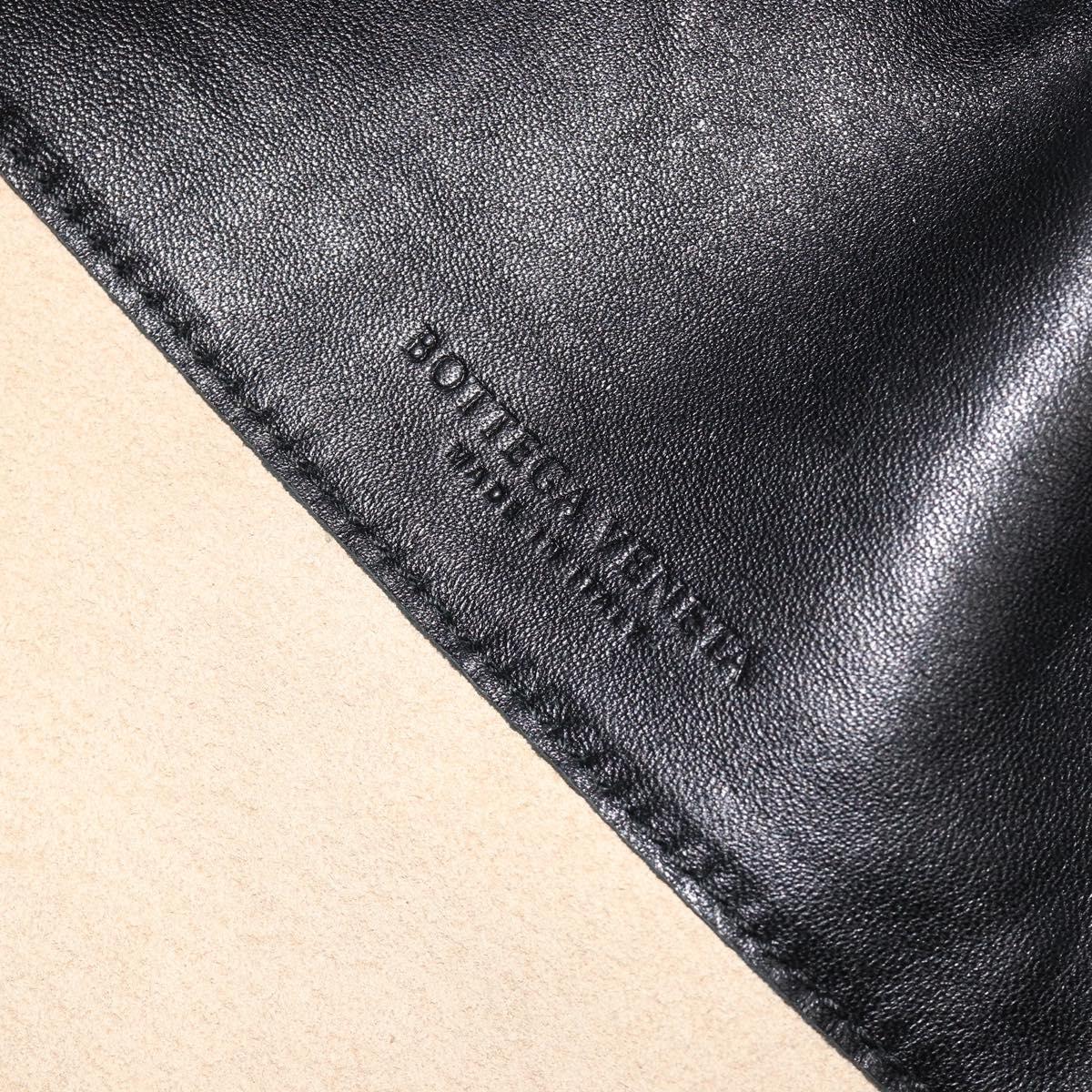 BOTTEGAVENETA INTRECCIATO Shoulder Bag Leather Black 174741 Auth am11794SM