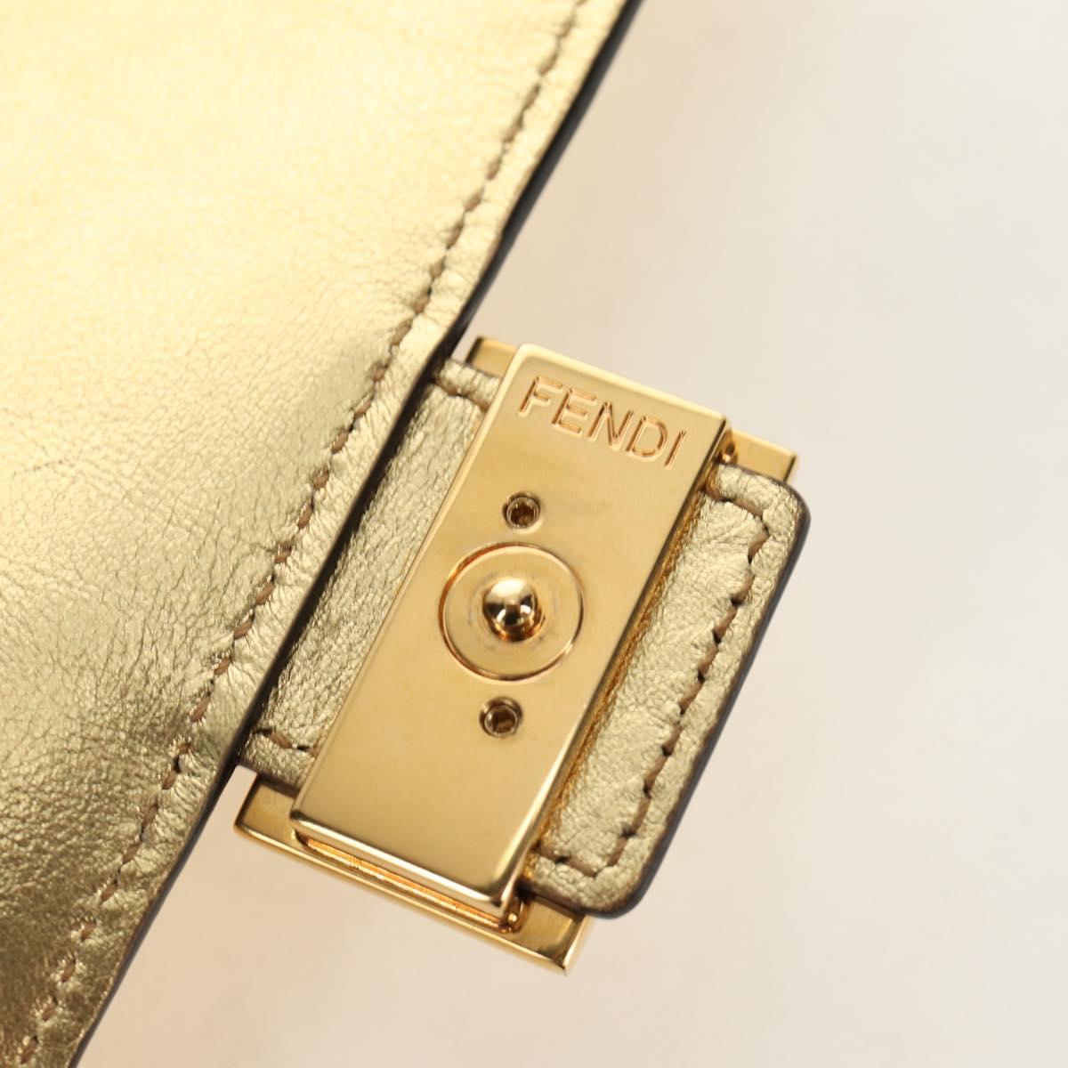 FENDI Zucca Canvas Long Wallet Gold Auth am11795V