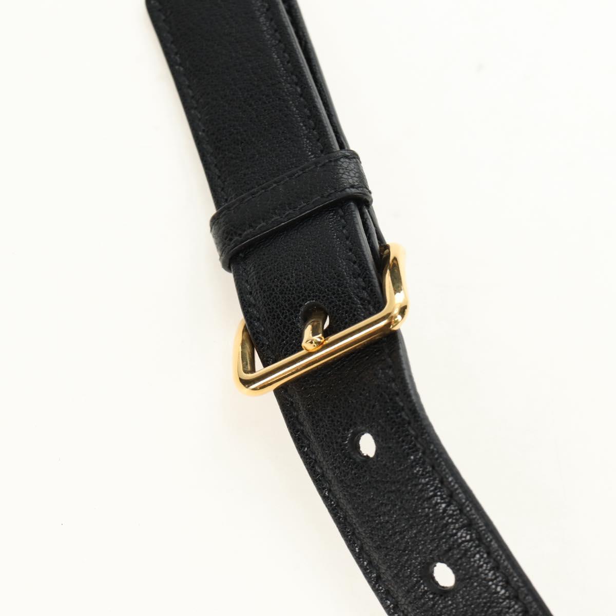 Miu Miu Hand Bag Denim 2way Navy Gold Auth am11797SAV