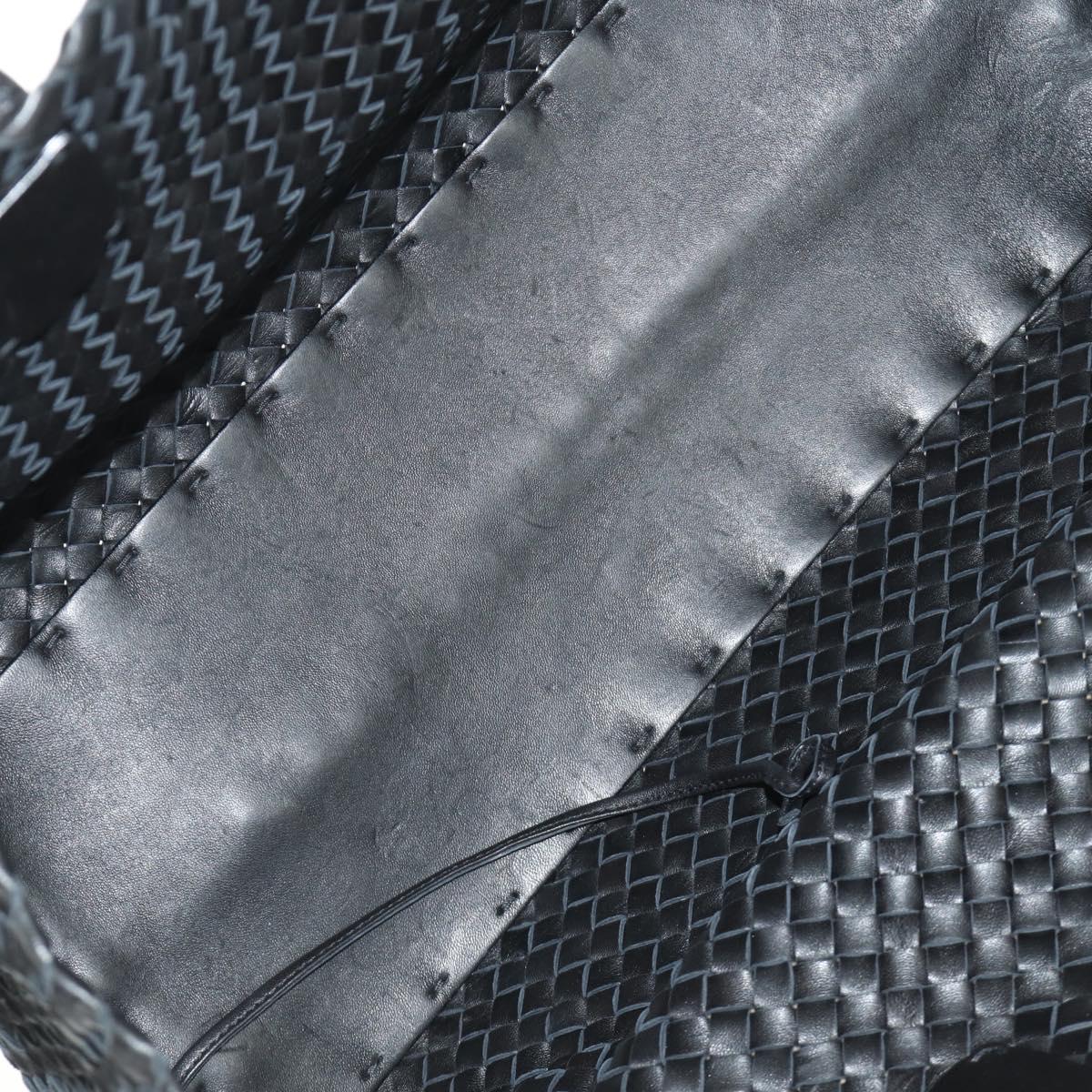 BOTTEGA VENETA INTRECCIATO Cabas MM Hand Bag Leather Black 115664 Auth am11798SM