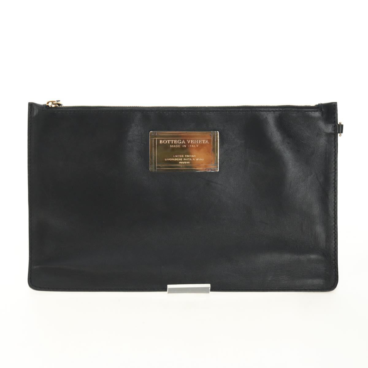 BOTTEGA VENETA INTRECCIATO Cabas MM Hand Bag Leather Black 115664 Auth am11798SM