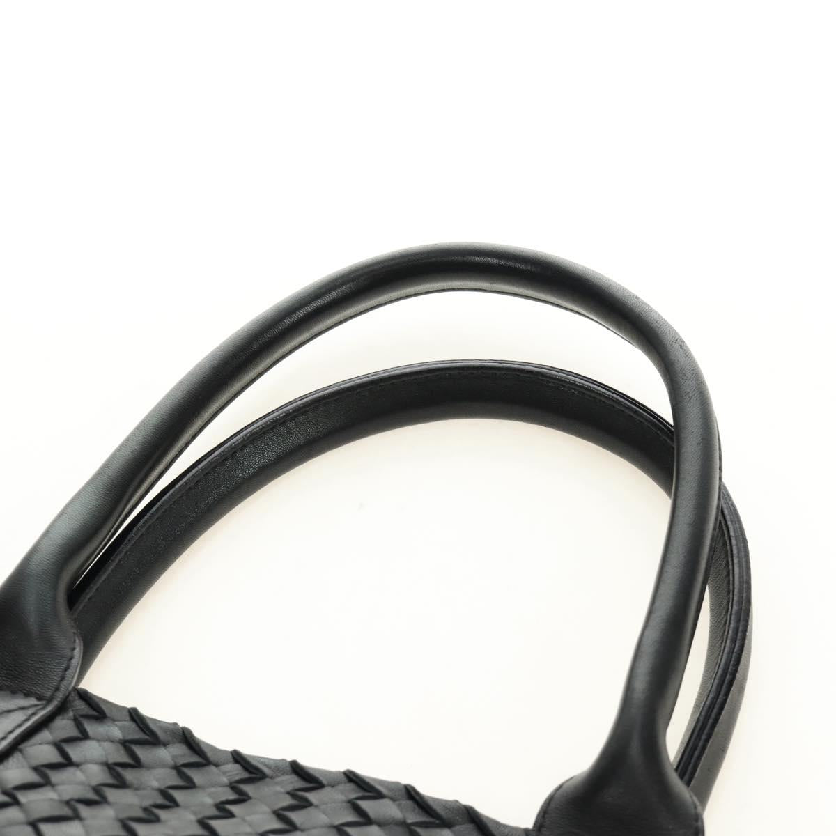 BOTTEGA VENETA INTRECCIATO Cabas MM Hand Bag Leather Black 115664 Auth am11798SM