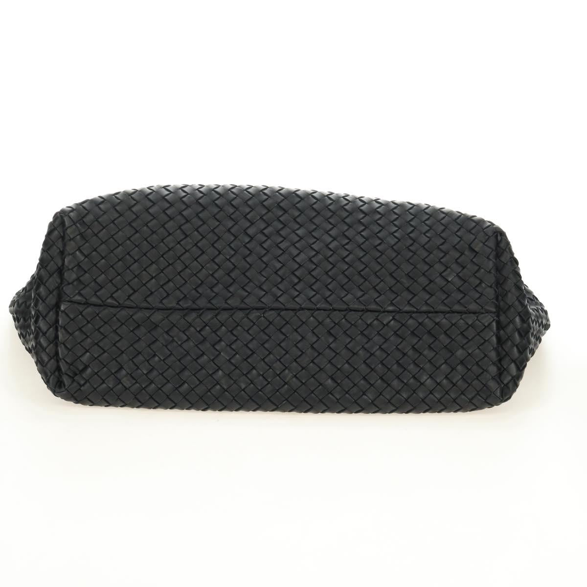 BOTTEGA VENETA INTRECCIATO Cabas MM Hand Bag Leather Black 115664 Auth am11798SM