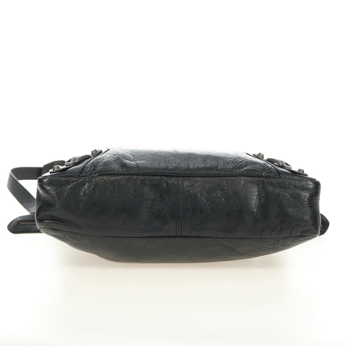 BALENCIAGA The Town Hand Bag Leather 2way Black 240579 Auth am11800SAM