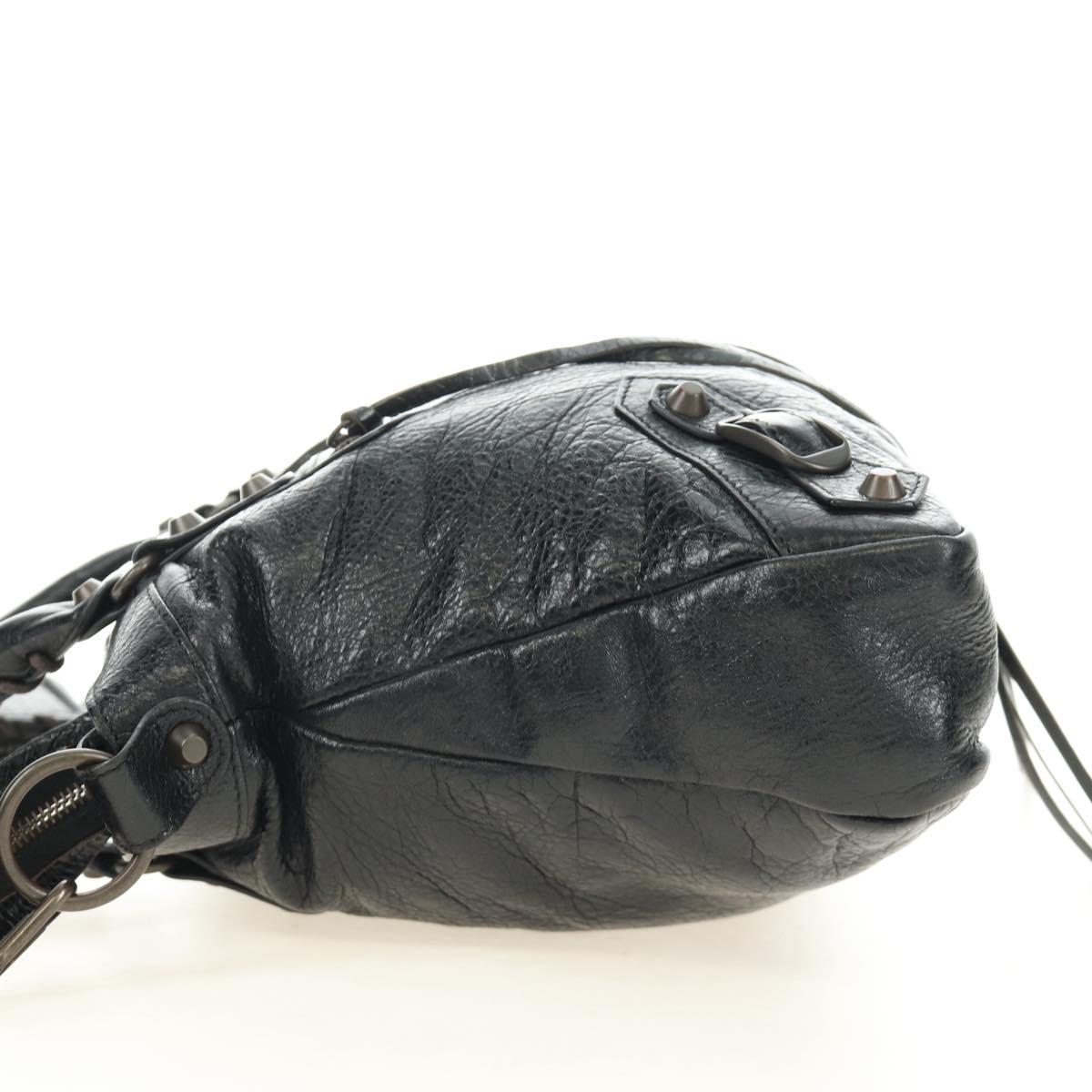 BALENCIAGA The Town Hand Bag Leather 2way Black 240579 Auth am11800SAM