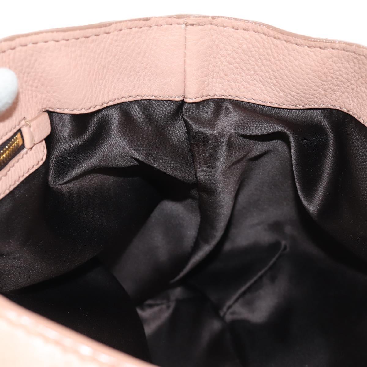 Miu Miu Hand Bag Leather 2way Pink Gold Auth am11804V