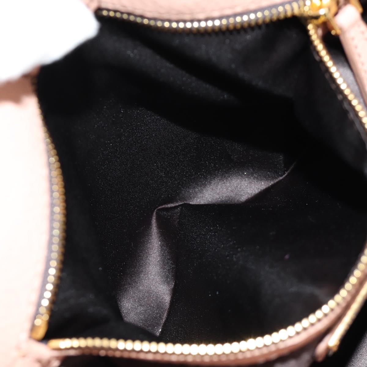 Miu Miu Hand Bag Leather 2way Pink Gold Auth am11804V