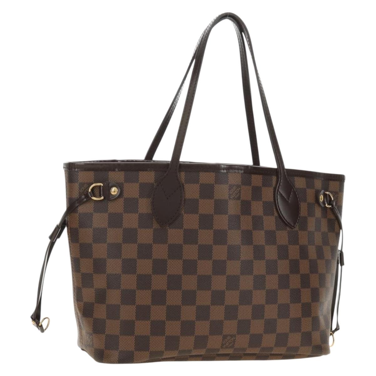 LOUIS VUITTON Damier Ebene Neverfull PM Tote Bag N51109 LV Auth am11810SAV