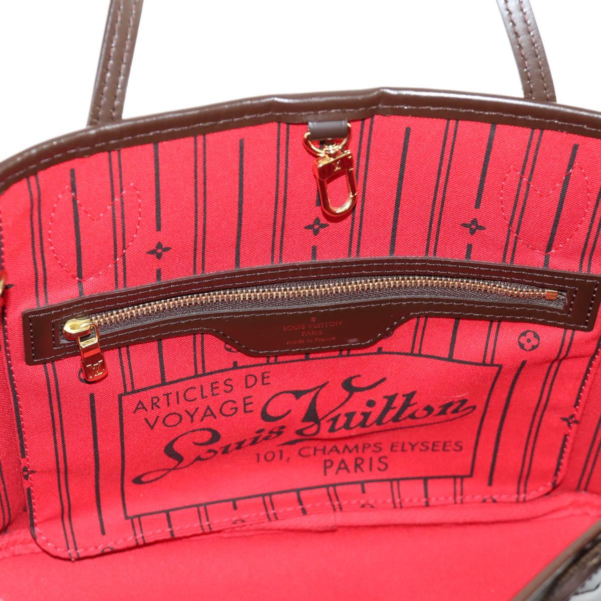 LOUIS VUITTON Damier Ebene Neverfull PM Tote Bag N51109 LV Auth am11810SAV