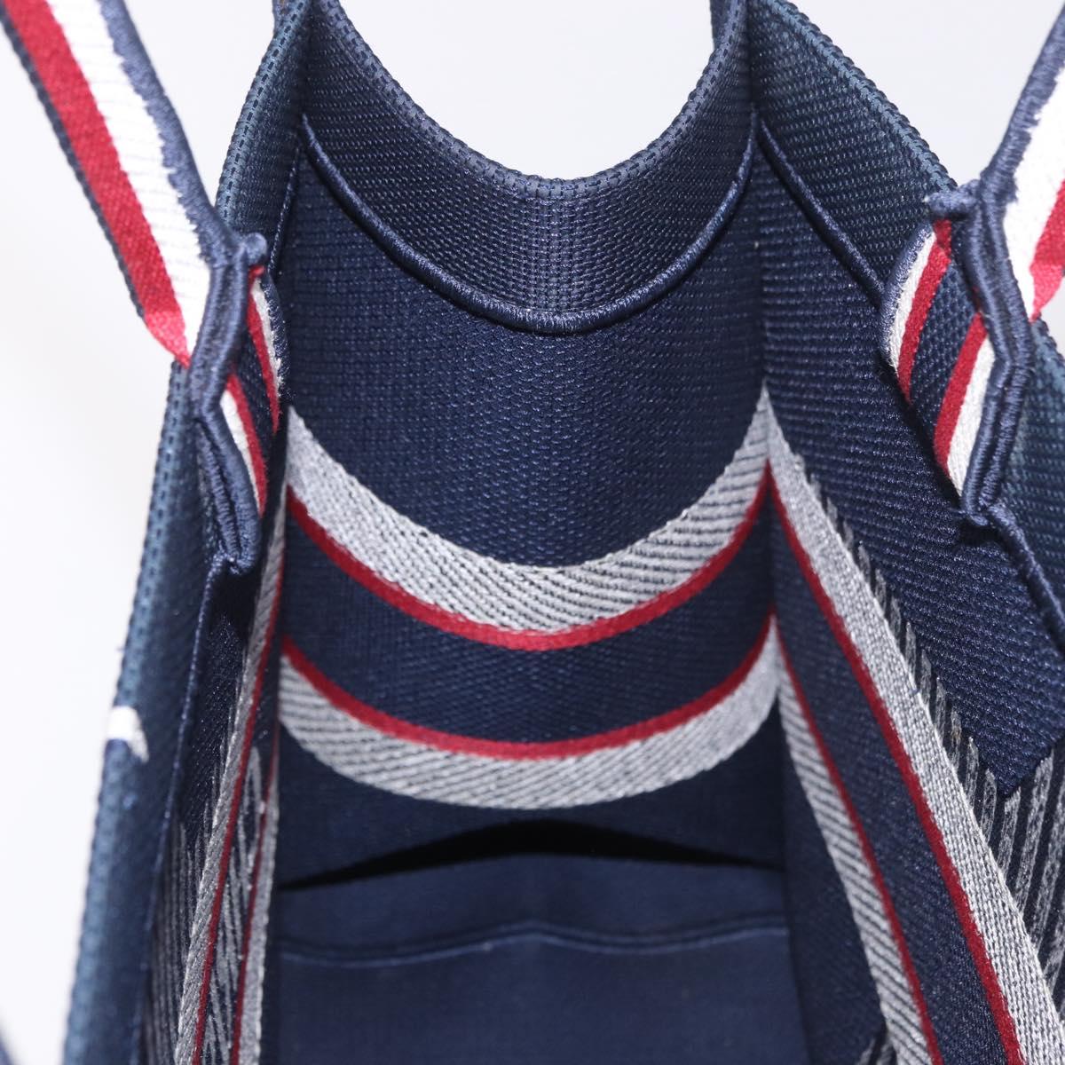 Christian Dior Alps Star Book Tote MM Tote Bag Canvas Navy Auth am11812M