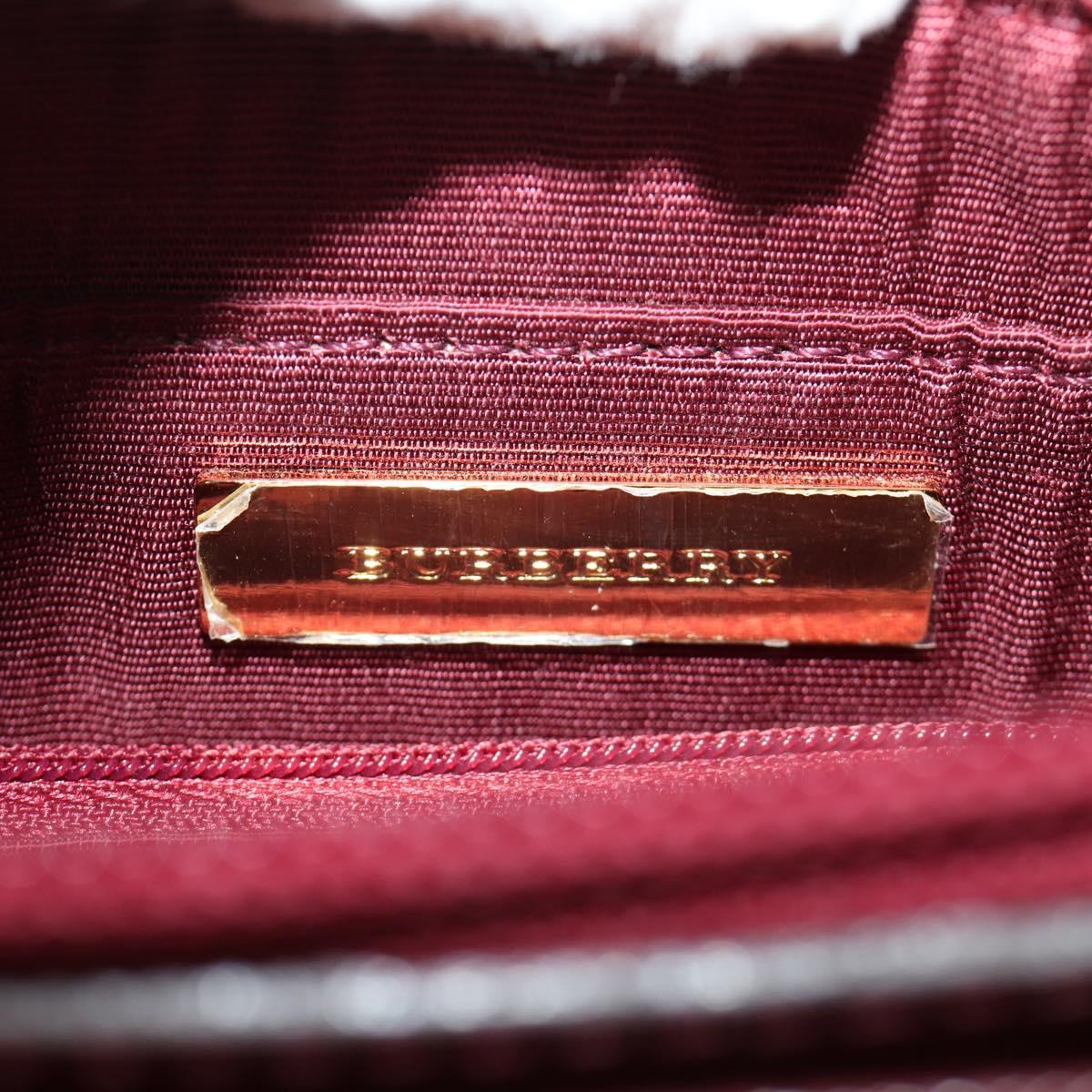 BURBERRY Nova Check Hand Bag Canvas Beige Gold Auth am11816V