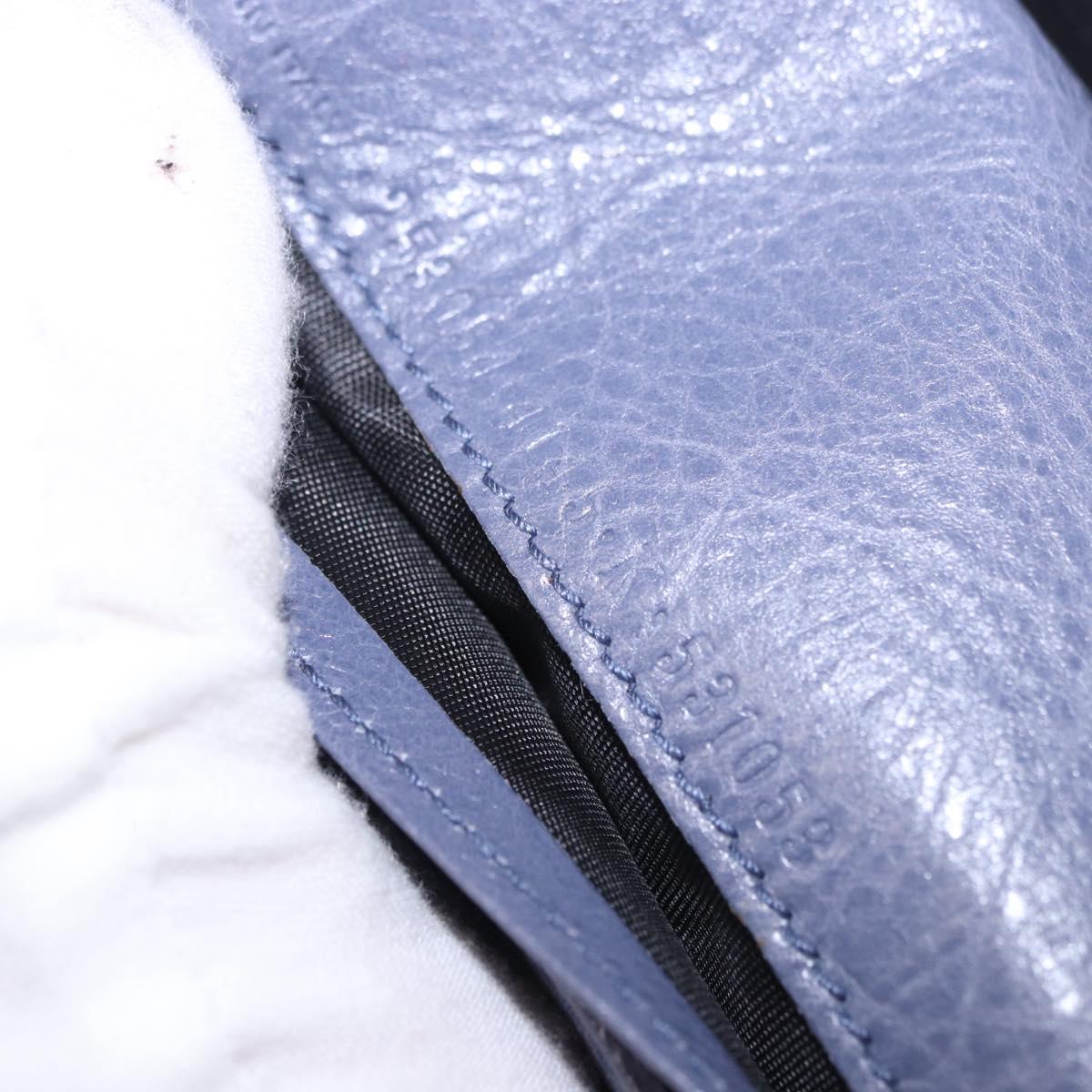 BALENCIAGA Giant Continental Bifold Wallet Leather Blue 253054 Auth am11818A