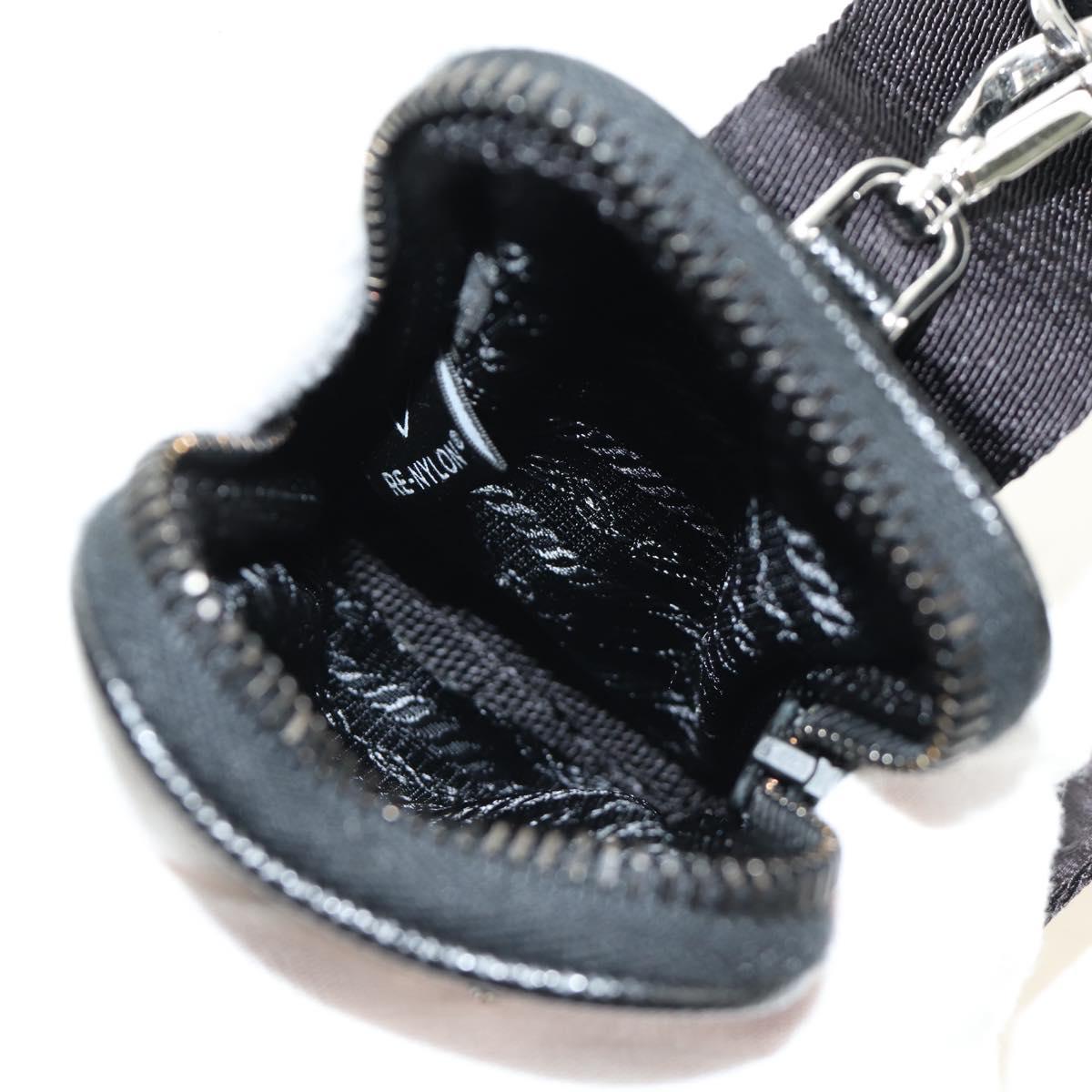 PRADA Shoulder Bag Nylon Black Silver 2VH112 Auth am11844SM
