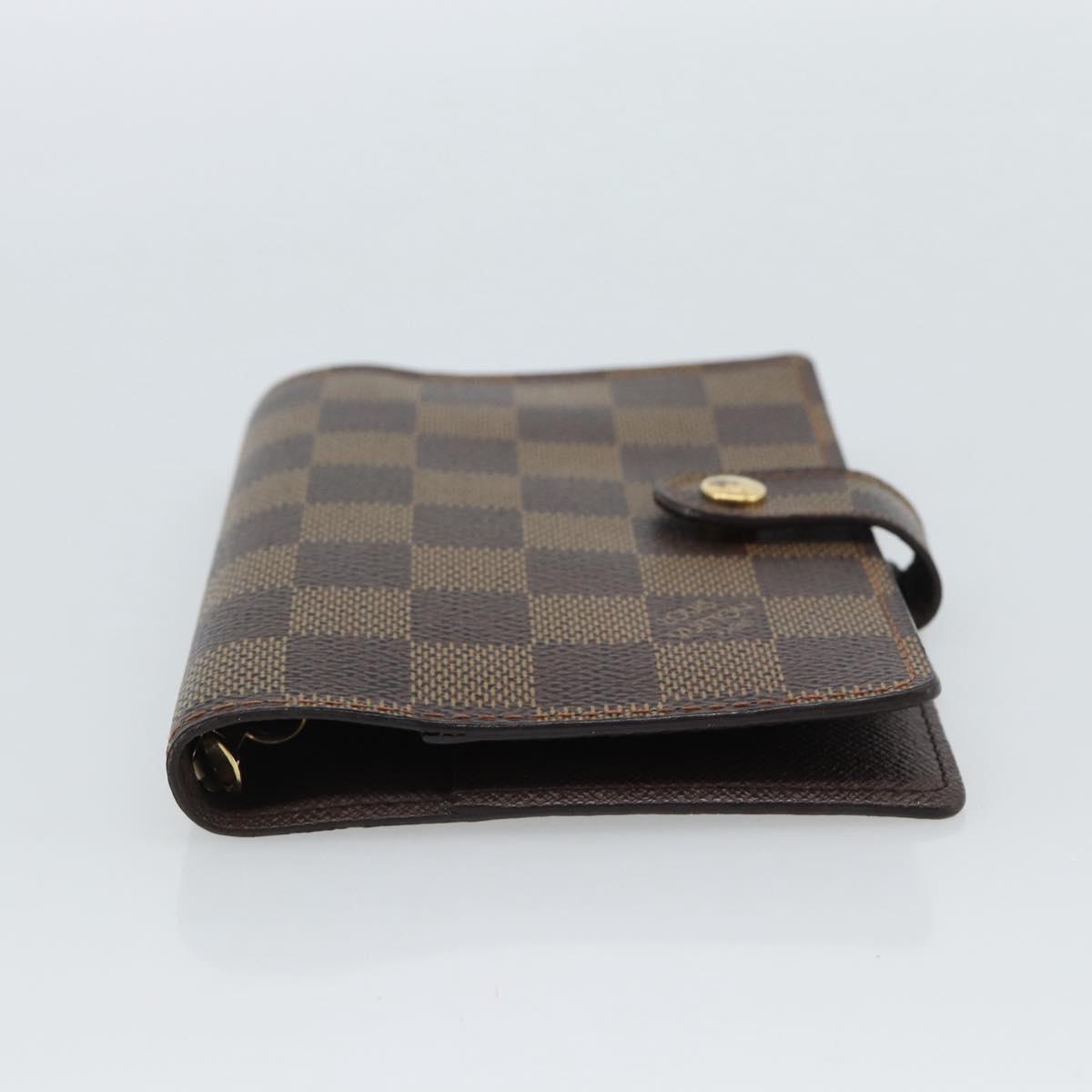 LOUIS VUITTON Damier Ebene Agenda PM Day Planner Cover R20700 LV Auth am11849V
