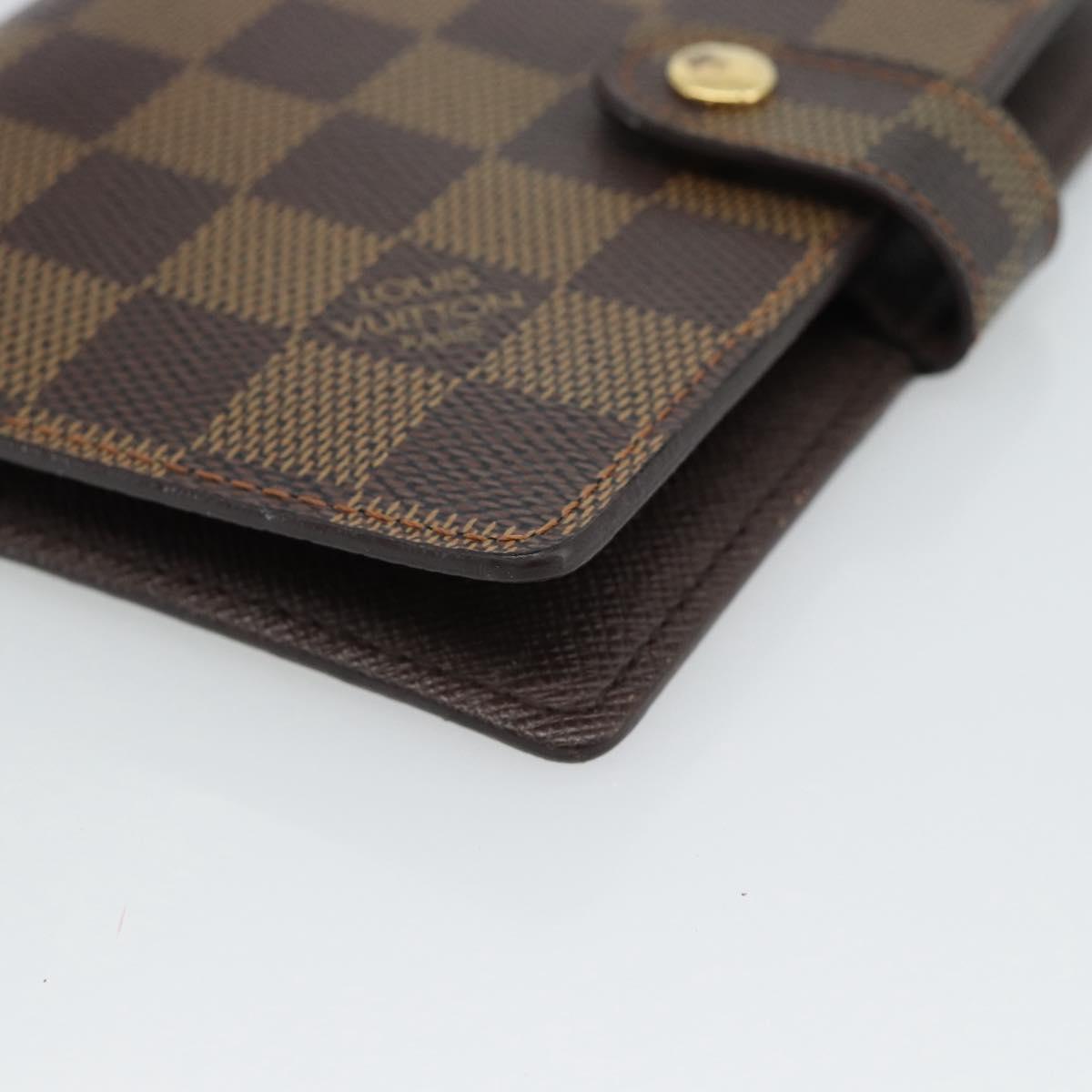 LOUIS VUITTON Damier Ebene Agenda PM Day Planner Cover R20700 LV Auth am11849V