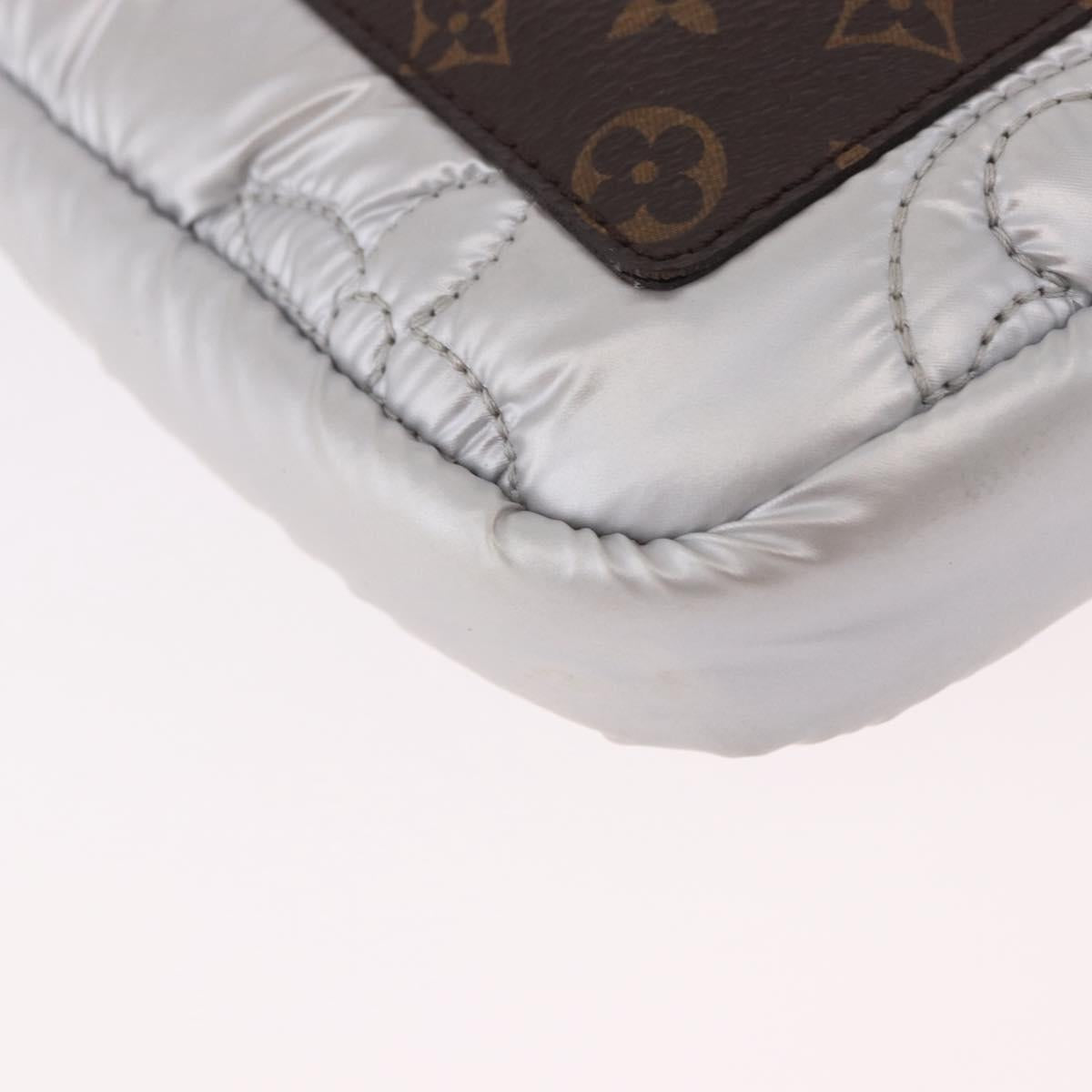 LOUIS VUITTON Monogram Pillow Phone Pouch Bag Silver M81716 LV Auth am11853SAM