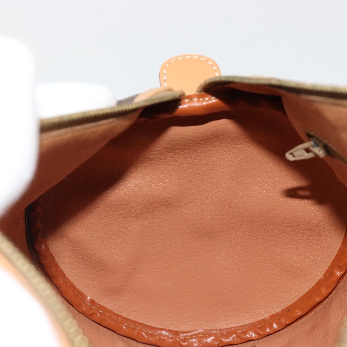 CELINE Macadam Canvas Hand Bag PVC Leather Brown Gold Auth am11863V