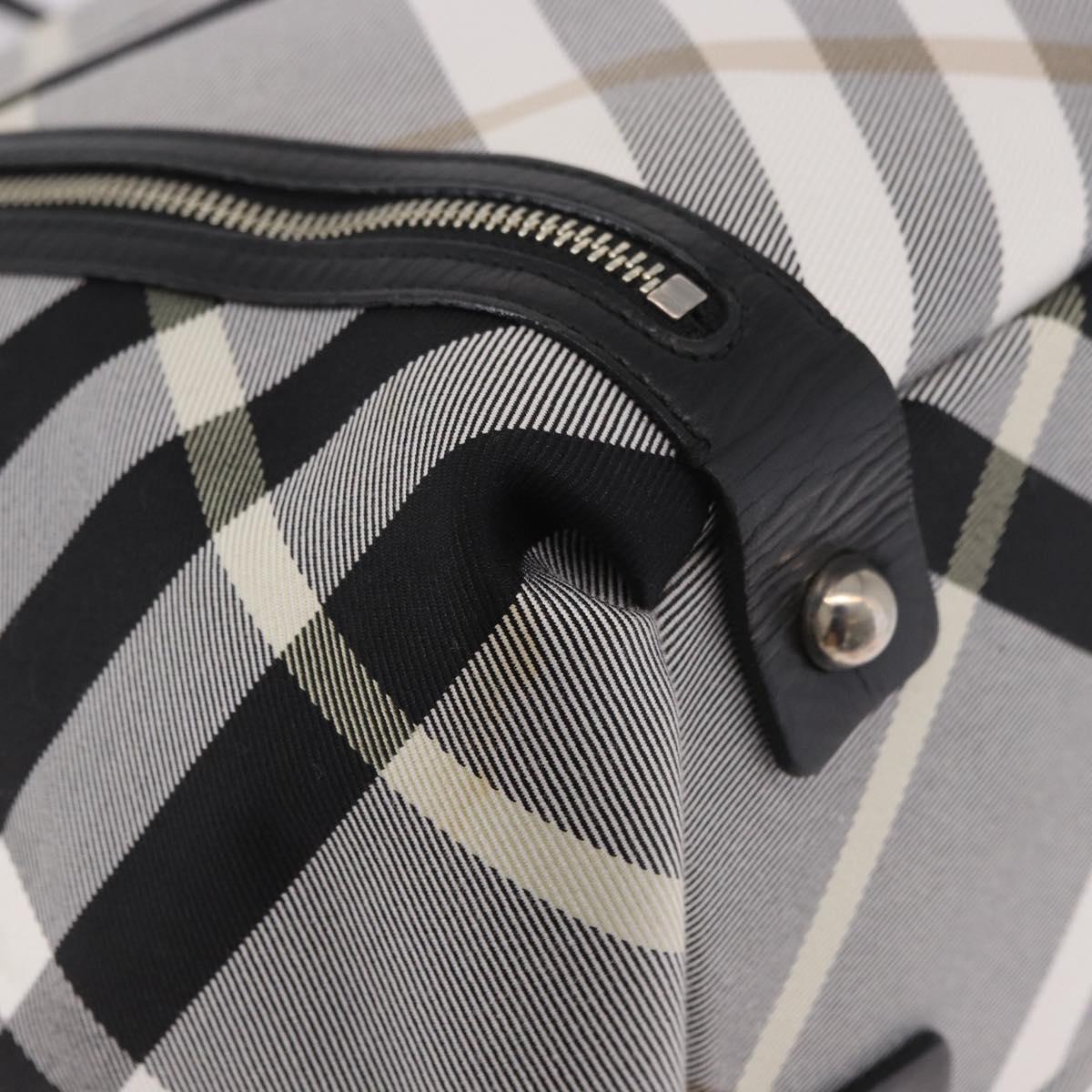 BURBERRY Nova Check Blue Label Tote Bag Canvas Gray Black Auth am11864V
