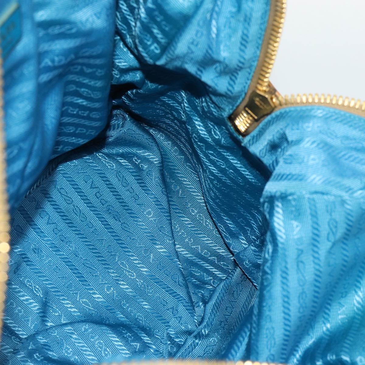 PRADA Hand Bag Nylon leather Multicolor Gold Auth am11870SAM