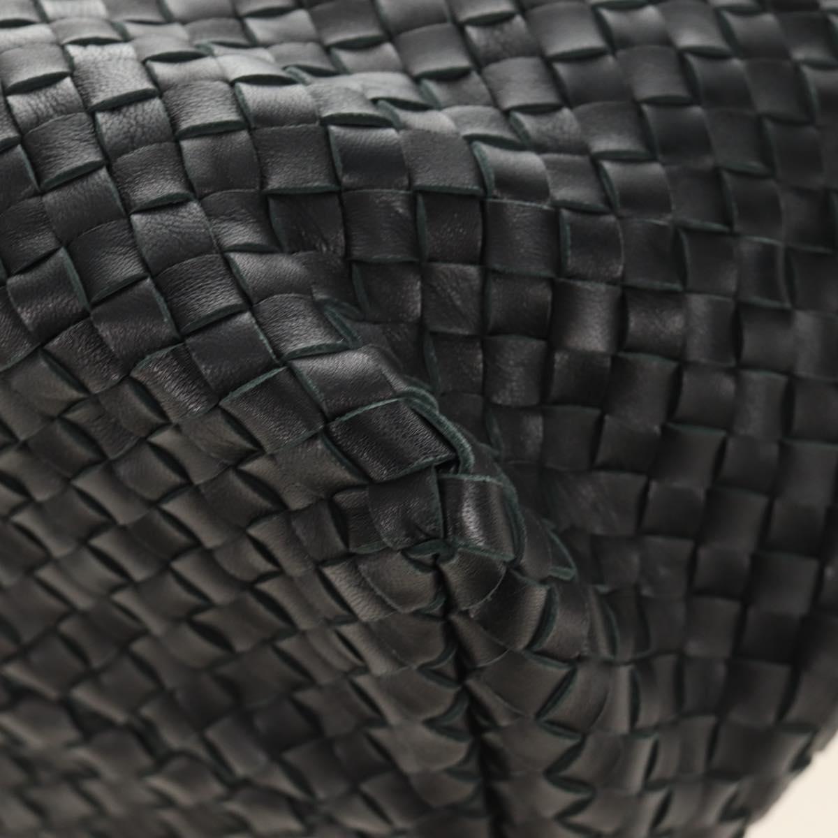 BOTTEGA VENETA INTRECCIATO Cabas PM Hand Bag Leather Black Auth am11891SM