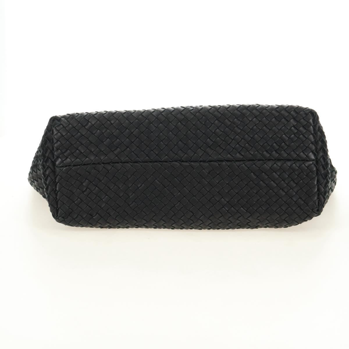 BOTTEGA VENETA INTRECCIATO Cabas PM Hand Bag Leather Black Auth am11891SM