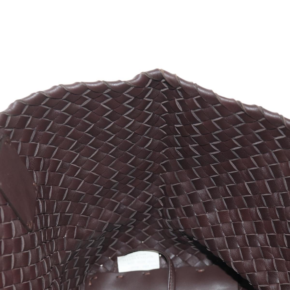 BOTTEGA VENETA INTRECCIATO Cabas PM Hand Bag Leather Brown 141498 Auth am11902SM