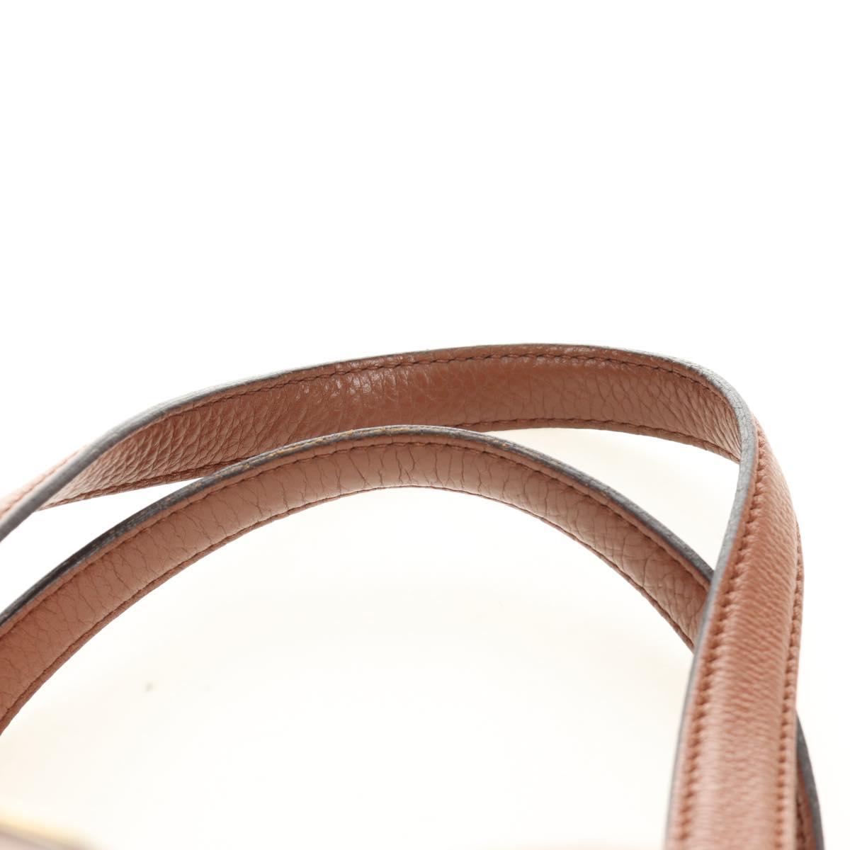 LOUIS VUITTON Mahina Runner PM Hand Bag Leather Brown M97052 LV Auth am11908V