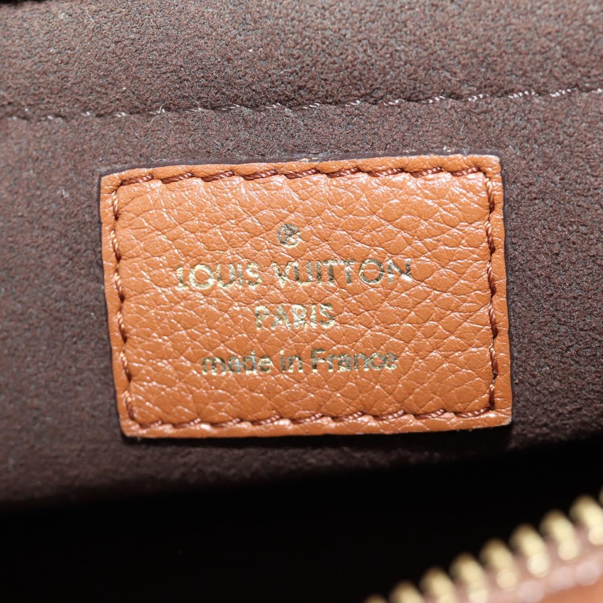 LOUIS VUITTON Mahina Runner PM Hand Bag Leather Brown M97052 LV Auth am11908V