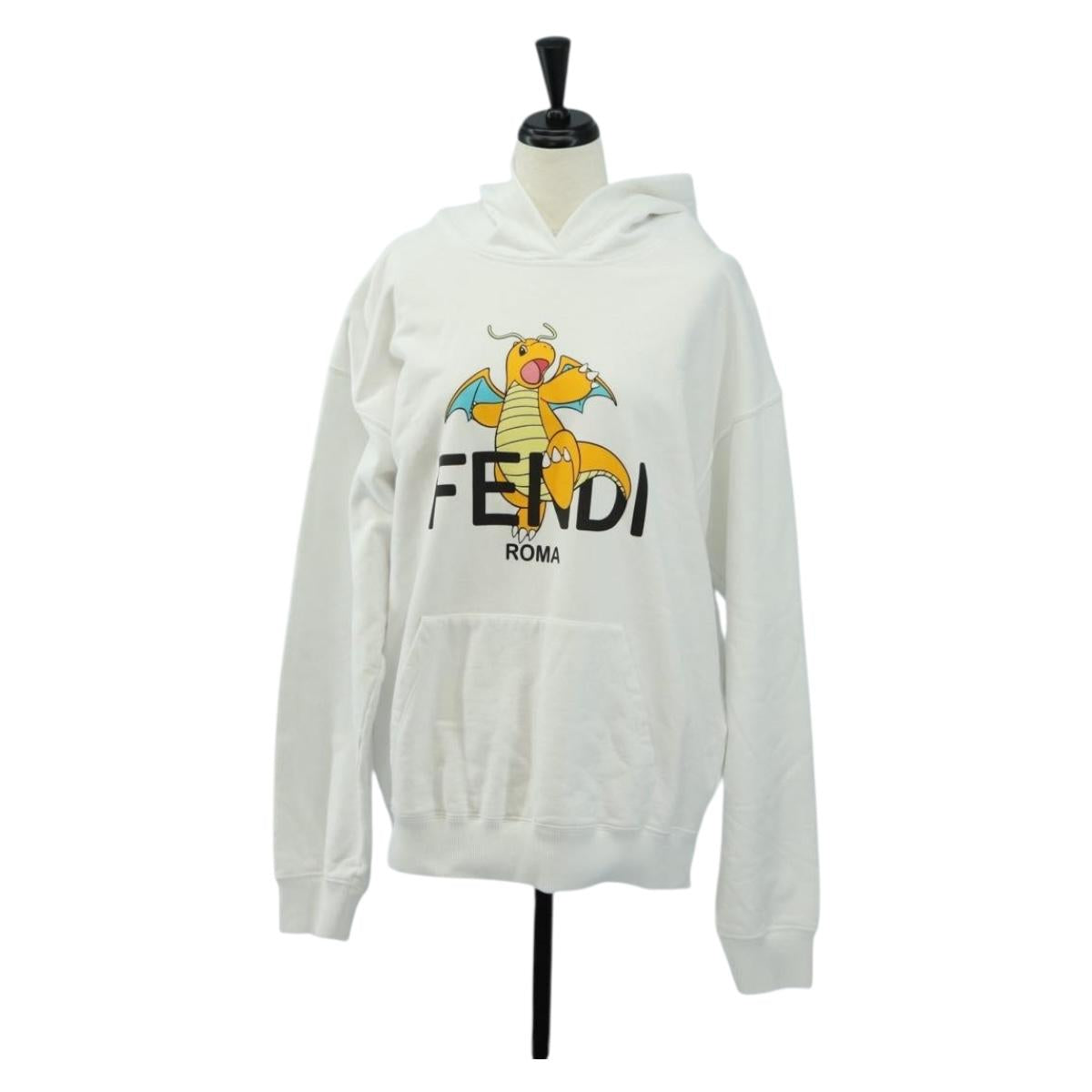 FENDI FENDI x FRGMT x POKÉMON Hoodie Kairyu Cotton S White Auth am11910SM