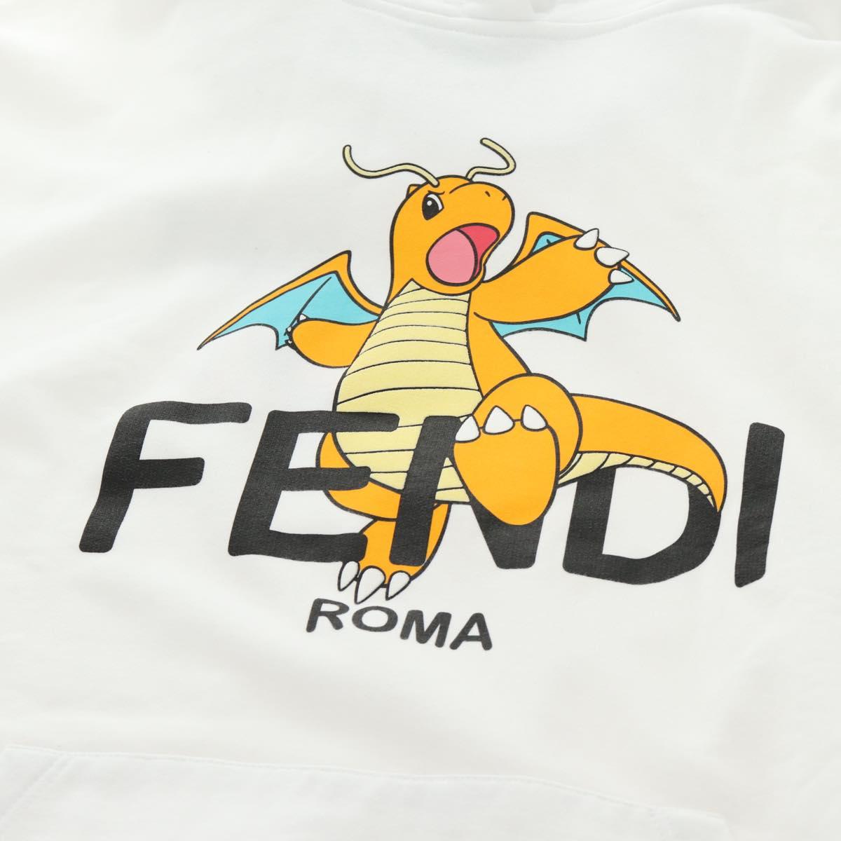 FENDI FENDI x FRGMT x POKÉMON Hoodie Kairyu Cotton S White Auth am11910SM