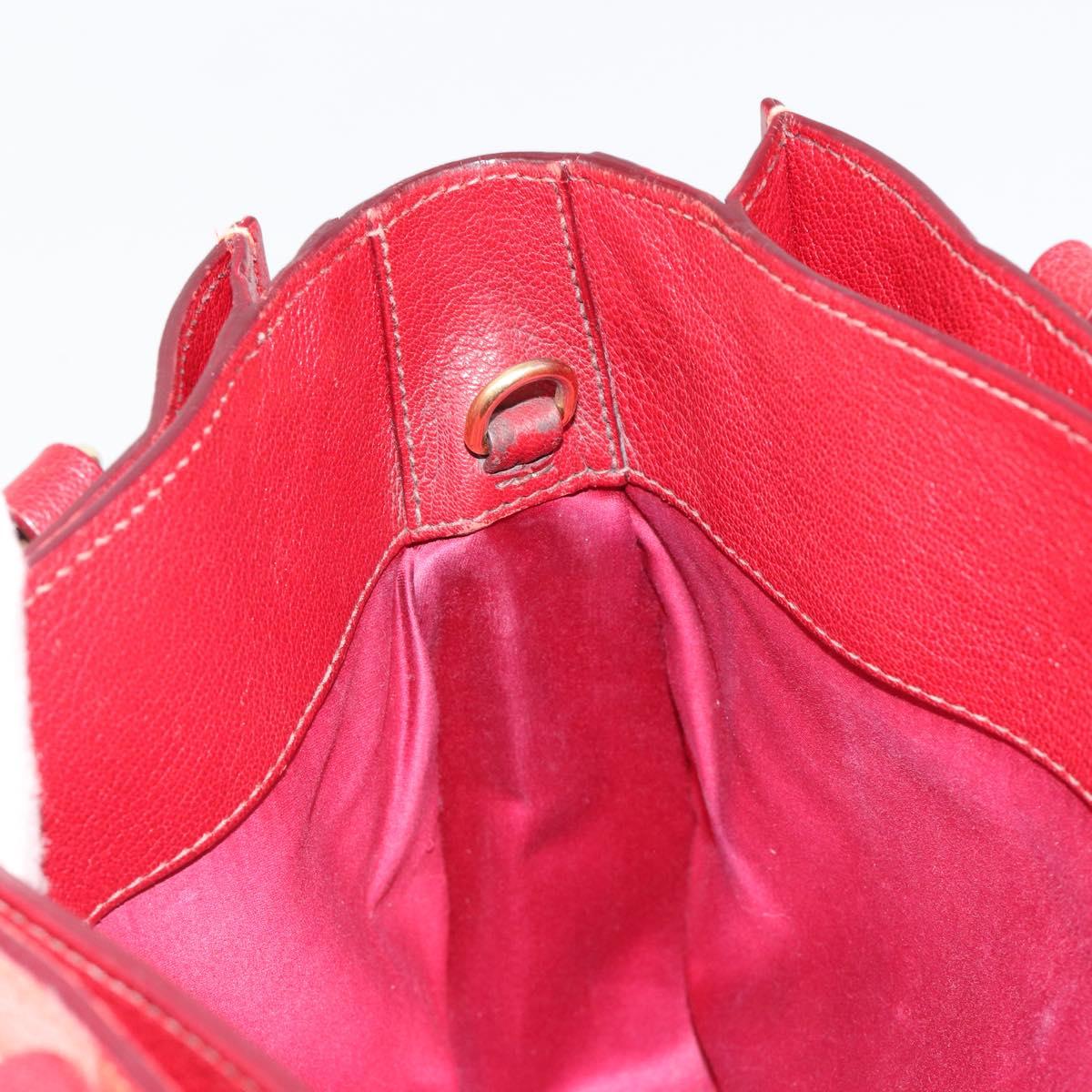 Miu Miu Ready Lock Hand Bag Leather 2way Orange Red Gold Auth am11916A