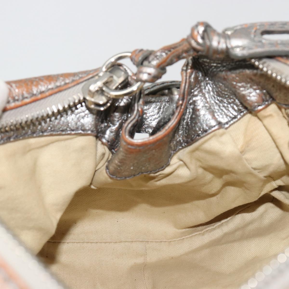 Chloe Paddington Hand Bag Leather Silver Auth am11924A