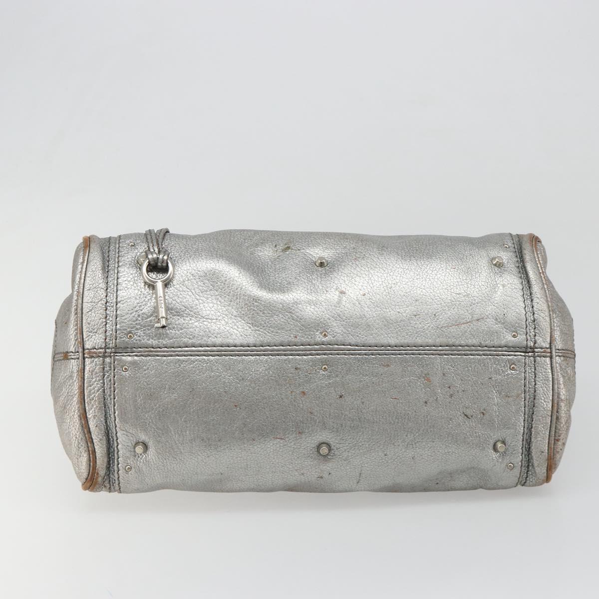 Chloe Paddington Hand Bag Leather Silver Auth am11924A