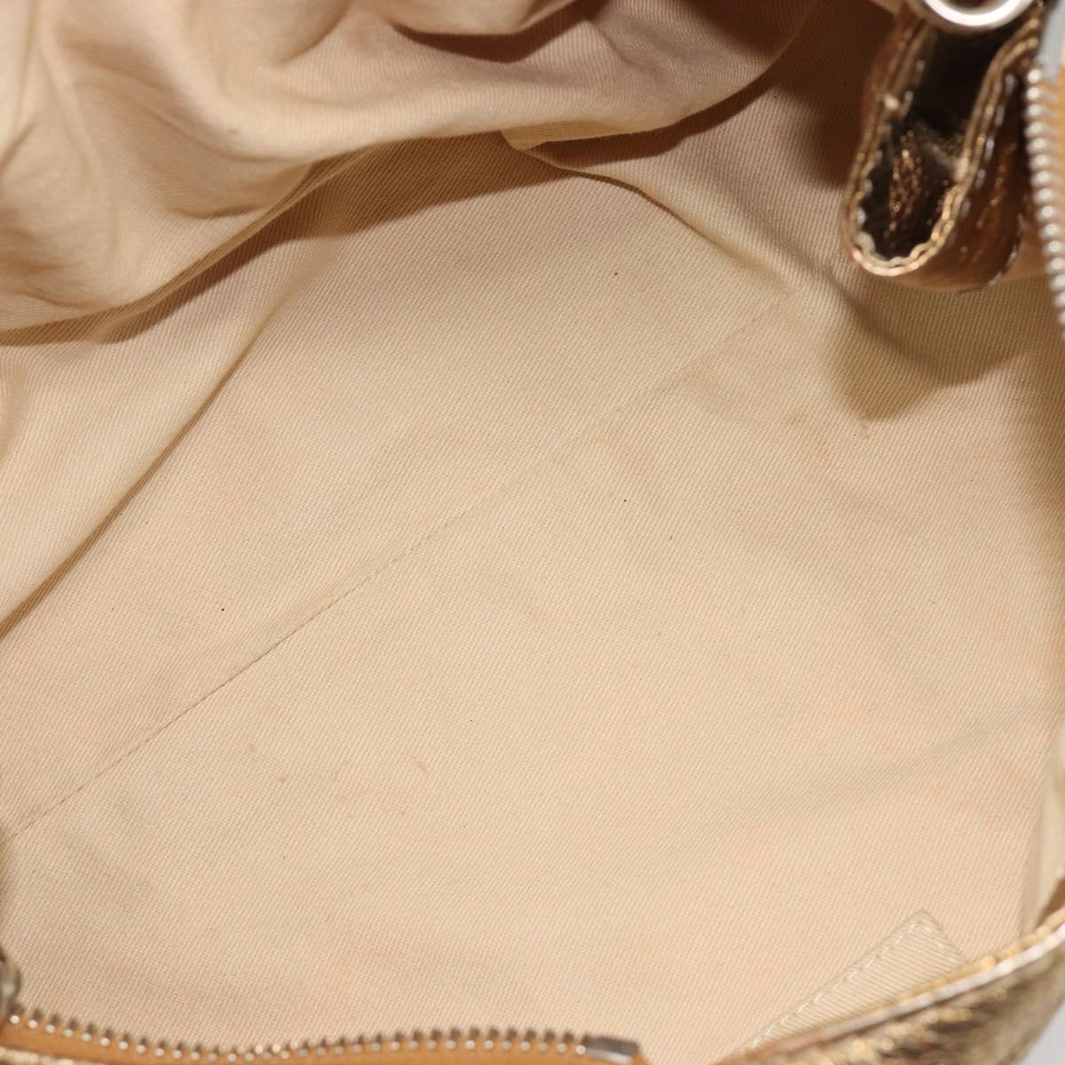 Chloe Paddington Hand Bag Leather Gold Auth am11925A