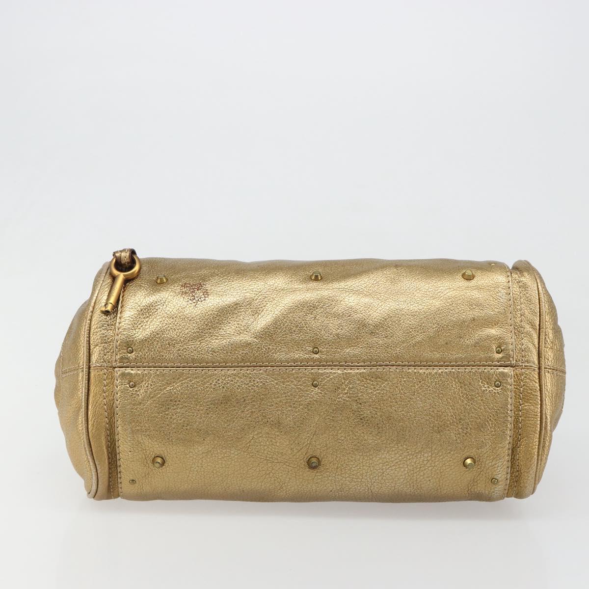 Chloe Paddington Hand Bag Leather Gold Auth am11925A