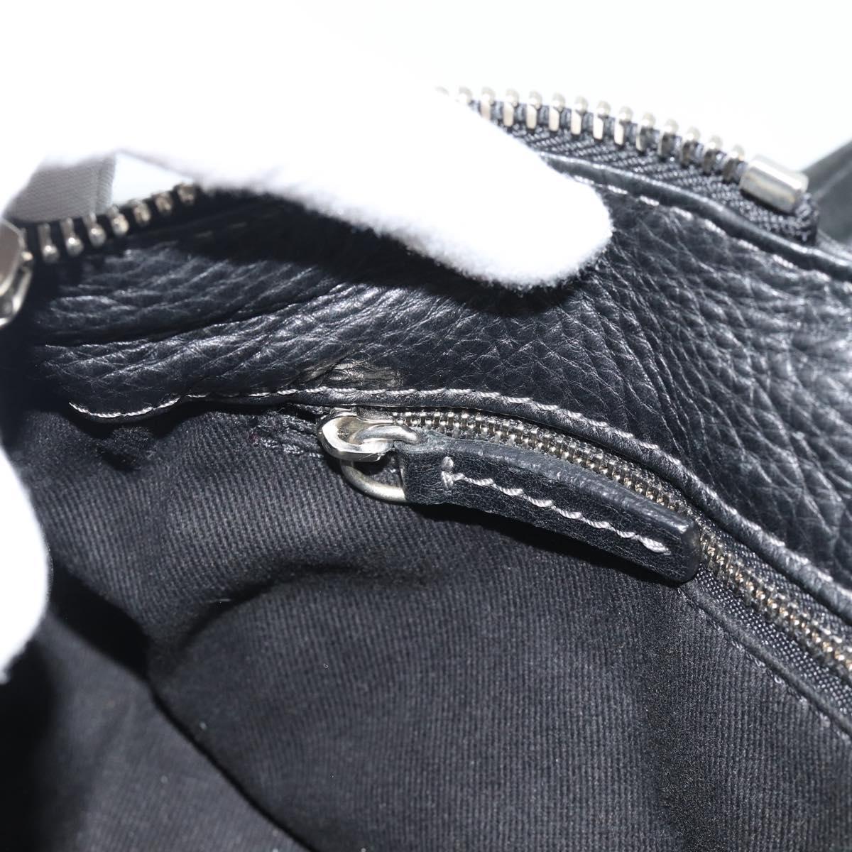Chloe Paddington Hand Bag Leather Black Gold Silver Auth am11929M