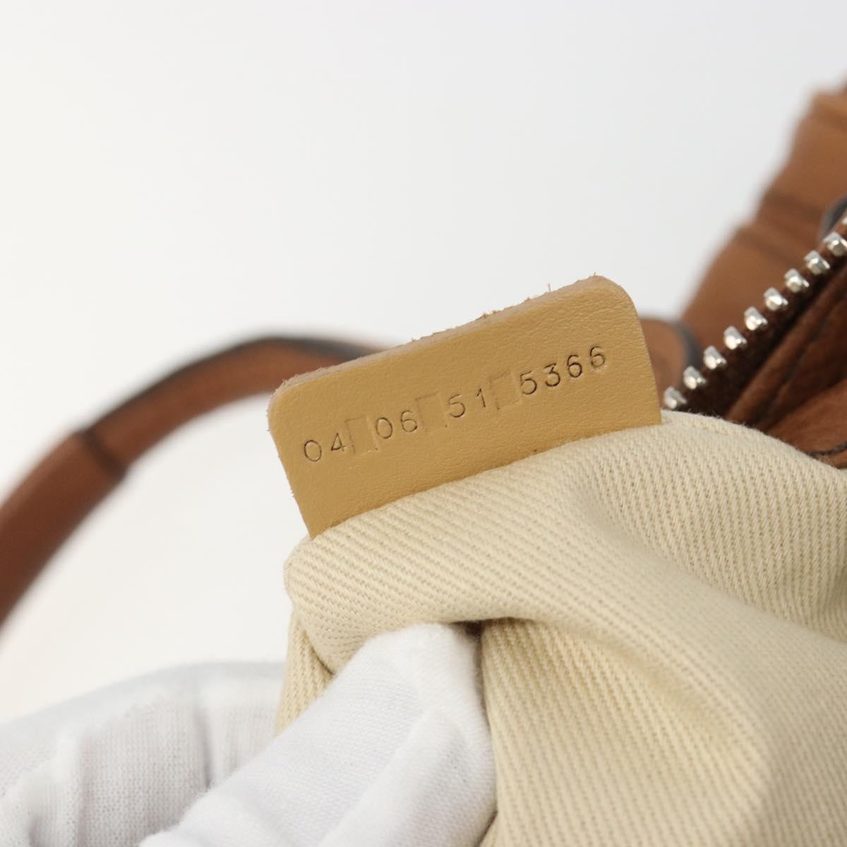 Chloe Paddington Hand Bag Leather Brown Gold Silver Auth am11930V