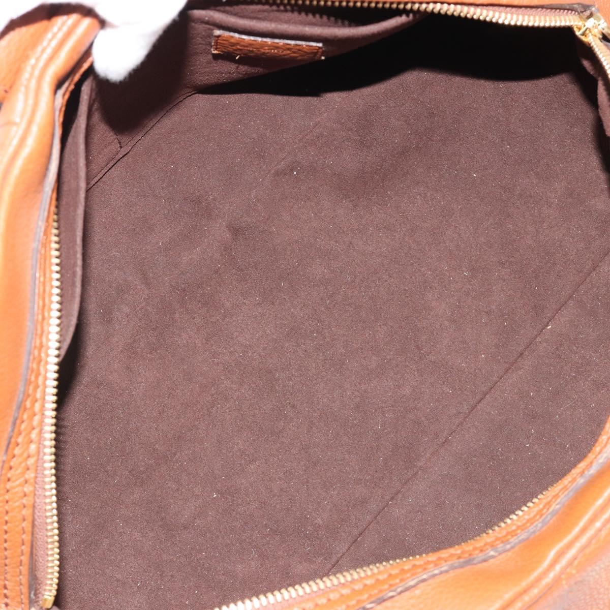 LOUIS VUITTON Mahina Runner PM Hand Bag Leather Brown M97052 LV Auth am11933V