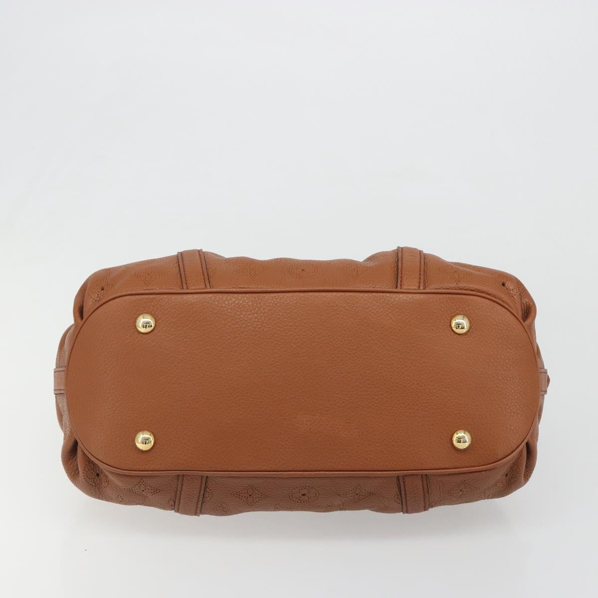 LOUIS VUITTON Mahina Runner PM Hand Bag Leather Brown M97052 LV Auth am11933V