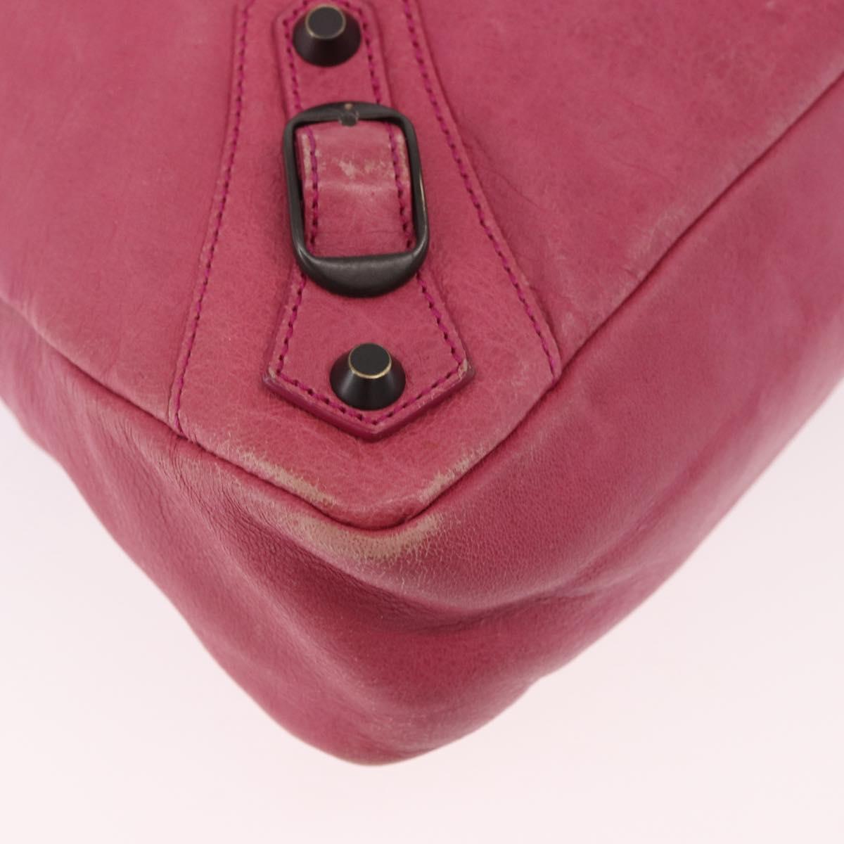 BALENCIAGA The Town Hand Bag Leather 2way Pink 240579 Auth am11942V