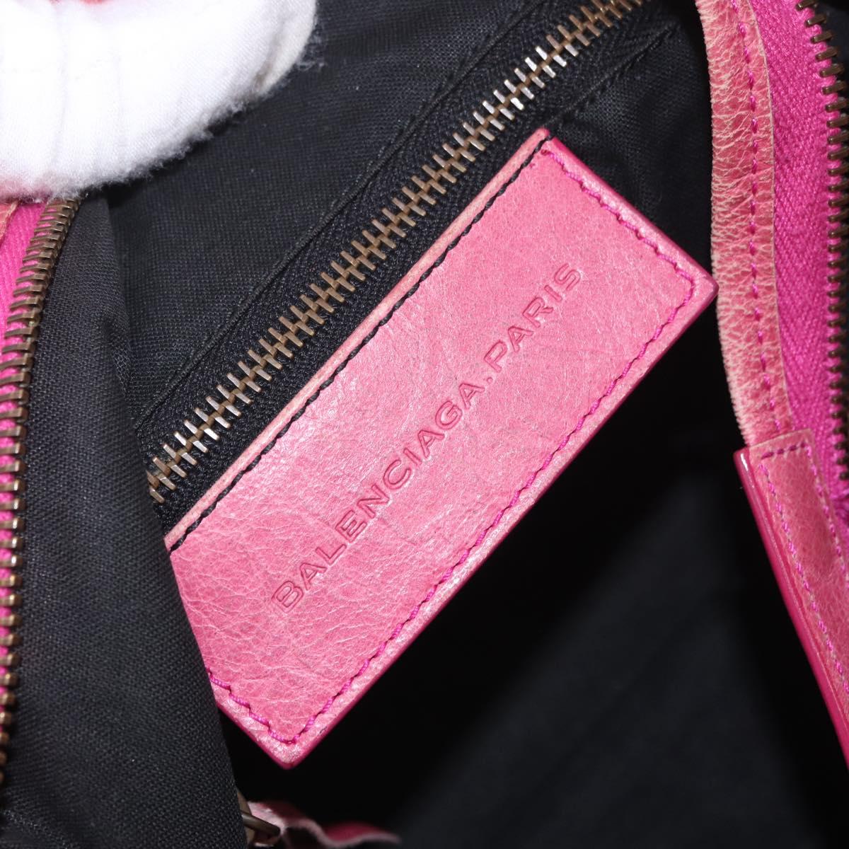 BALENCIAGA The Town Hand Bag Leather 2way Pink 240579 Auth am11942V